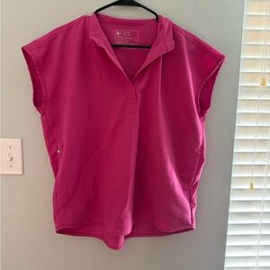FIGS Women's Hot Pink Cap Sleeve Medical Tunic